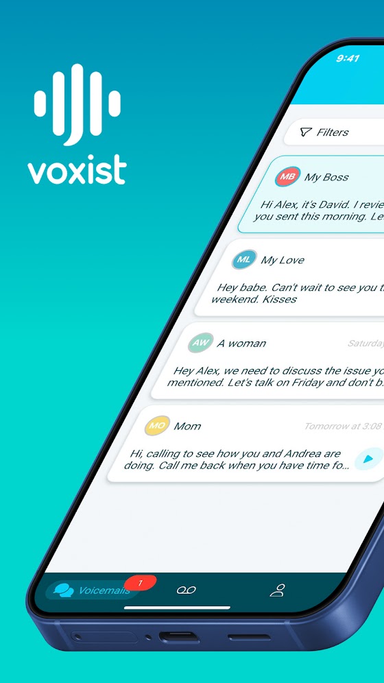Voxist Smart Voicemail — live app screenshot