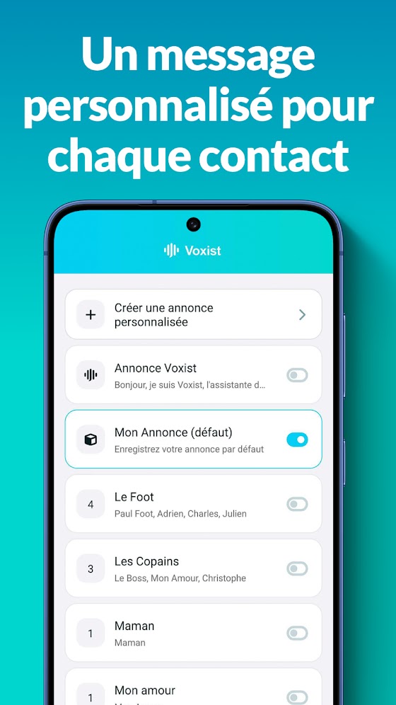 Capture de l'application Voxist