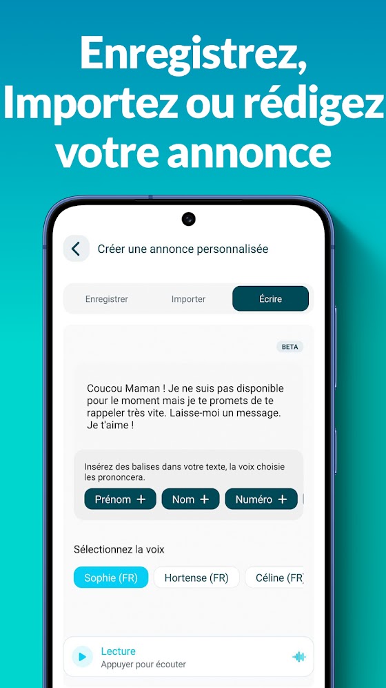 Capture de l'application Voxist